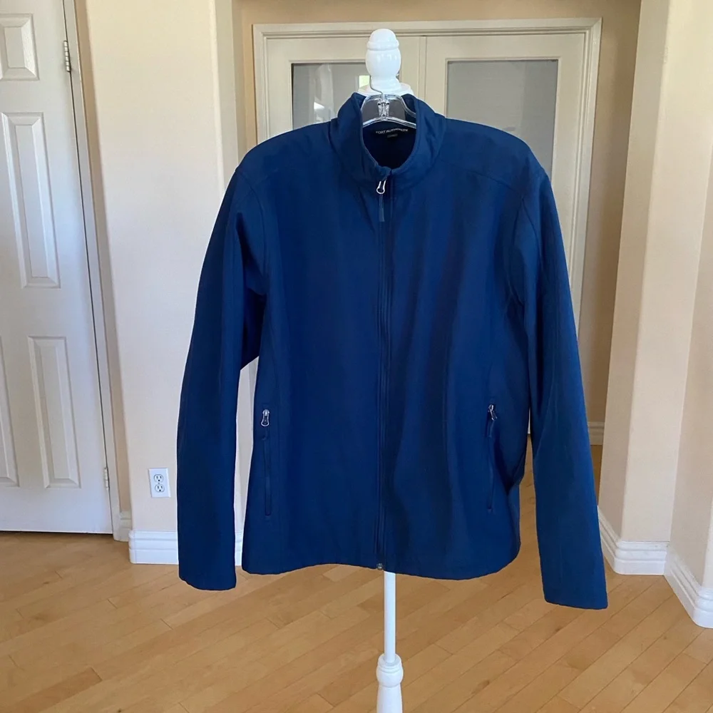 Port Authority Navy Blue Zip Up Jacket Windbreaker XL